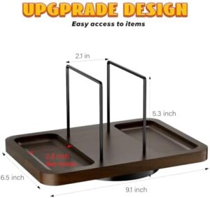 Napkin Holder for Table, Rotating Metal Standing Napkin Dispenser with Salt and Pepper Shakers Caddy Standing Paper Napkin Storage for Kitchen Dining Table Decor Not Including Shakers - Image 6