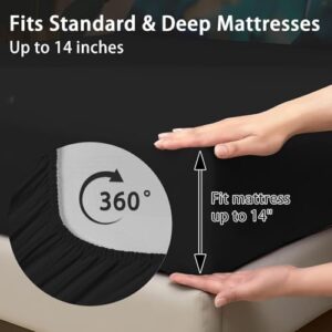 Comforter Set King Size, Mint Green Marble Gold 7 Pcs Bedding for Kids and Adults, Teal Turquoise Blue Bed Sheet Sets with Fitted Sheet 2 Pillowcase & 2 Sham for Bedroom Bed Decor - Image 4