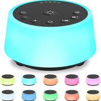 Color Noise Sound Machines with 10 Colors Night Light 25 Soothing Sounds and Sleep White Noise Machine 32 Volume Levels 5 Timers Adjustable Brightness Memory Function for Adults Kids Baby