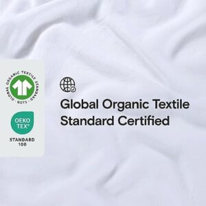 Sijo Stone Washed Organic French Linen Bed Sheet Set, GOTS Certified Organic, Best Cooling Linen Sheet Award by Sleep Foundation, 3 Piece - 2 Pillowcases and 1 Fitted Sheet (Snow, King) - Image 3
