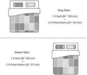 Travan 3-Piece Quilt Set Quilted Bedspread Lightweight Coverlet Set Garden Style Floral Printed Oversized Quilted Bedding Set with Shams for All Season, Exquisite, Queen Size - Image 6