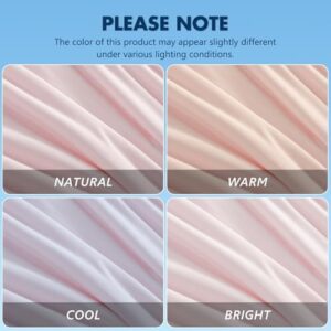 Cooling Comforter Set King Size, Luxury Soft Silky Double-Sided Cooling Blanket for Night Sweats Hot Sleeper Pink 4pcs(Comforter+Fitted Sheets+2Pillowcases) - Image 7