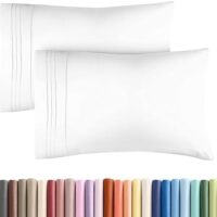 King Pillow Cases Set of 2 - Ultra Soft Hotel Quality Pillowcase Covers - Comfortable Cozy Bedding for Women, Men, Kids & Teens - Machine Washable Pillow Protectors - 2 Pieces Set - King Size White