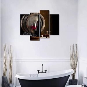 Wine Wall Art for Dining Room Wine Bar Canvas Wall Decor Painting Kitchen Pictures Print On Canvas Food Picture for Home Modern Decoration - Image 4