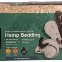 All Walks 18.5L 100% Natural Hemp Bedding - Odor Control, Dust-Free, Chemical-Free, for Chicken Coops, Hamsters, Rabbits & Small Animals, Biodegradable, Made in USA, Highly Absorbent