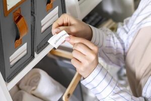 BADAM 4 Pack Bed Sheet Organizers and Storage, Foldable Sheet Organizer for Linen Closet, Sheets Set Folder Keeper with Window XL (Queen & King Size) Organizing Bedding Container (Grey) - Image 7