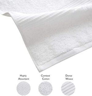 Luxury Extra Large Oversized Bath Towels | Hotel Quality Towels | 650 GSM | Soft Combed Cotton Towels for Bathroom | Thick & Fluffy Bath Sheets | White - 4 Pack - Image 3