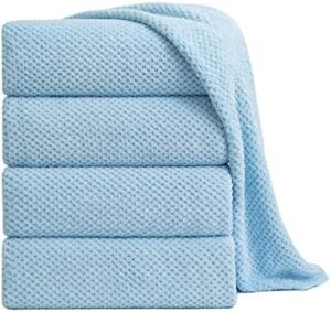 Extra Large Bath Towel Sheet Set 35x70 Inches - Oversized Bath Towels Set,Jumbo Large Microfiber - Quick Dry, Lightweight,Super Soft,Highly Absorbent Towel Set for Bathroom,Hotel,SPA,Pack of 4 (Blue)