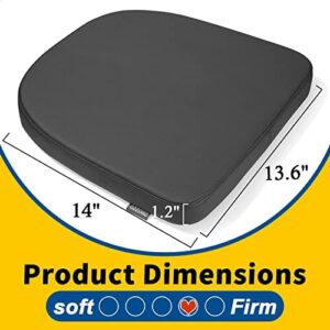 SINOSSO Modern Faux Leather 14" Metal Chair Cushions Set of 4, Leathaire Magnetic Chair Pads for Dining Kitchen Cafe Bistro Stackable Chairs (U-Shape, Black, 4) - Image 3