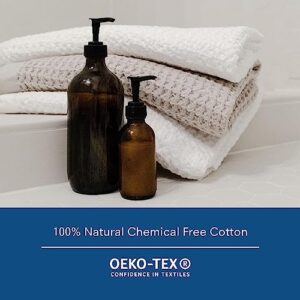 ONSEN Bath Towel - Absorbent Waffle Weave Towel for Bathroom - Quick Dry Towel Made from 100% Supima Cotton - Plush and Soft Towel for Women and Men - 31" x 57", White - Image 6
