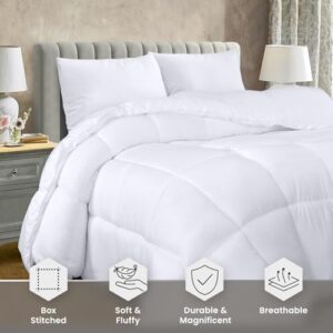 Utopia Bedding Comforter Duvet Insert, Quilted Comforter with Corner Tabs, Box Stitched Down Alternative Comforters Queen Size (White) - Image 3