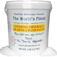 Dead Sea Warehouse-Amazing Minerals Dead Sea Bath Salts,100% Full Mineral Therapeutic Bath Salts, Detoxifying & Moisturizing, Exfoliating for Dry Skin, Unscented(5 lbs)