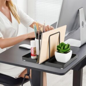 Napkin Holder for Table, Metal Napkin Holder with Salt and Pepper Shakers Caddy, Standing Paper Napkin Storage for Kitchen Dining Table Decor, Black - Image 8