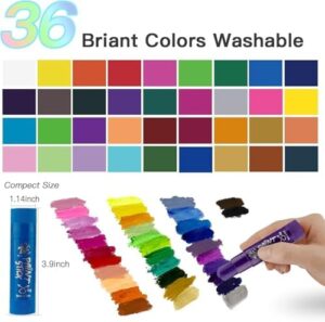 TBC The Best Crafts Paint Sticks,36 Classic Colors, Washable Paint, Non-Toxic, Tempera Paint Sticks for Kids and Students - Image 2