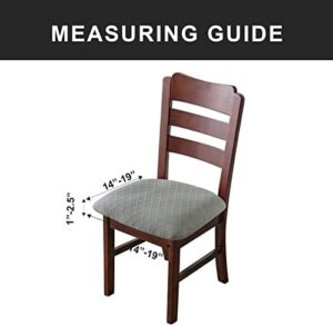 Genina Waterproof Seat Covers for Dining Room Chairs Covers Dining Chair Cover Kitchen Chair Covers (Gray, 4 Pcs) - Image 4