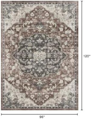 Large 8' x 10' Soft Non Slip & Shedding Washable Living Dining Room Mat for Dorm Kitchen Nursery Dining Bedroom Carpet Studio - Image 2