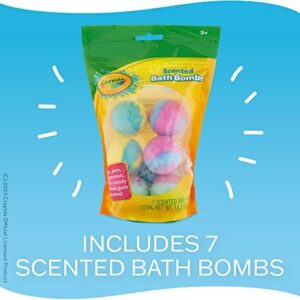 Crayola Colorful Scented Bath Bombs for Kids, Color You Bath Non-Toxic Bathbomb Fizzies for Boys Girls Holiday Stocking Stuffer, Grape Jam, Laser Lemon, Cotton Candy, & Bubble Gum Scents - Image 8