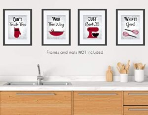 80s Music Songs Retro Vintage Inspirational Kitchen Wall Art Dining Room Cafe and Restaurant Decor Red Black Gray and White Baking Prints Posters Signs Sets Retro Home Decorations Funny Sayings - Image 2