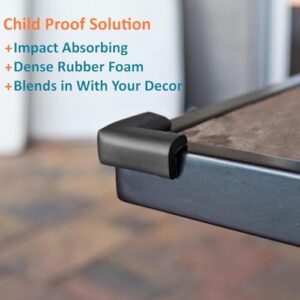 Baby Proof Corners & 15ft Edges with Furniture Corner & Edge Safety Bumpers, Impact-Absorbent Bumper & 4 Foam Corner Protectors, Cushy, Thick, Odorless Table Edge Protectors for Baby, Child | Black - Image 3