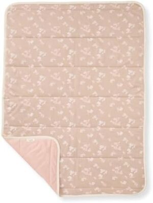 Burt's Bees Baby Newborn Essentials Reversible Quilt Blanket, 100% Organic Cotton Crib Blanket, 30 x 40 Inch - Image 2