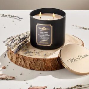 Bath & Body Works White Barn 3-Wick Candle in Mahogany Teakwood High Intensity, Scented - Image 7