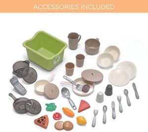 Step2 Lifestyle Dream Kids Kitchen Playset, Indoor/Outdoor Kitchenette, Interactive Play with Lights and Sounds, Made of Durable Plastic, 37 Piece Toy Accessories, Toddlers 2+ Years Old, Gray - Image 3