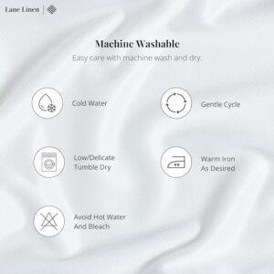 LANE LINEN 600 TC King Size Sheets Set - 100% Mercerized Cotton Sheets King Size Fully Elasticized - Hotel Like Thick Ultra Soft White King Sheets Set, Sateen Weave Deep Pocket King Bedding Set-White - Image 9