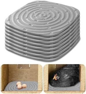 Chicken Nesting Box Pads, Washable Nesting Pads for Chicken Coop Bedding Nest Box Liners Reusable Nesting Pads for Laying Eggs Chicken Coop Accessories Grey 12''x12''(6) (8)