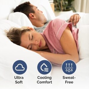 Queen 6 Piece Sheet Set - Comfy, Breathable & Cooling - Hotel Luxury Bedding for Women, Men, Kids & Teens - 1 Flat & 1 Fitted Sheet & 4 Pillowcases with Deep Pockets - Soft and Wrinkle Free - White - Image 4