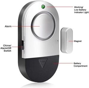 Door Window Alarm, 120DB Door Alarms for Kids Safety, Door Chime for Store Home - Image 2