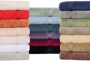 Superior Egyptian Cotton 6-Piece Towel Set, Bathroom Essentials, Towels For Bathroom, Apartment, Airbnb, Guest Bath, Face, Hand, Bath Towels, Washcloths, Absorbent, Fast Drying, White - Image 7