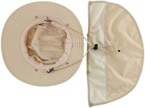 Home Prefer UPF 50+ Boys Sun Hat with Neck Flap Wide Brim Summer Beach Bucket Hat for Boys Girls Toddler Kids Safari Hat - Image 5