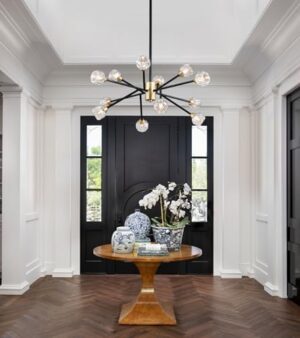 AMZASA Crystal Chandeliers, Modern Black and Gold Sputnik Pendant Lighting, 12 Lights Mid Century Ceiling Light Fixtures for Dining Room Kitchen Island Living Room Bedroom Bar,UL - Image 6