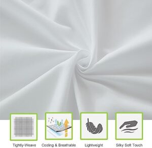 ILAVANDE White Queen Sheets Set 4 Piece,Hotel Luxury Super Soft 1800 Series Microfiber Queen Bed Sheets Set-Wrinkle Free & Breathable-14 Deep Pocket Sheets for Queen Size Bed(Queen,White) - Image 3