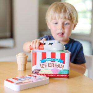 Melissa & Doug Scoop and Stack Ice Cream Cone Magnetic Pretend Play Set, Multicolor - FSC Certified - Image 2