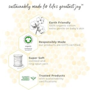 Burts Bees Baby Infant Hooded Towels Little Ducks Organic Cotton, Unisex Bath Essentials and Newborn Necessities, Soft Nursery Towel with Hood Set, 2-Pack Size 29 x 29 Inch - Image 6