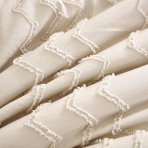 3-Piece Tufted Ruffle Crib Bedding Set for Girls - Ultra Soft Baby Bedding Set Includes Boho Crib Comforter, Sheet & Skirt (Beige) - Image 6