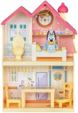 Bluey Mini Home Playset | Compact House Playset with Carry Handle | Three Different Rooms | Kitchen, Bedroom and Bathroom | Includes Figure with 5 Play Pieces - Image 6