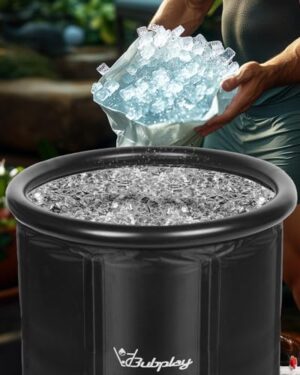 XL Ice Bath Tub for Athletes & Adults - 105 Gallons Ice Tub, Cold Plunge Tub with Cover for Indoor Outdoor, Ice Plunge Tub for Recovery & Cold Water Therapy - Black - Image 7
