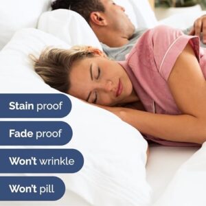 Extra Deep Queen Sheet Set - 6 Piece Breathable & Cooling Sheets - Hotel Luxury Bedding Set w/18-24 Inch Extra Deep Pockets - Easy & Secure Fit - Super Soft, Wrinkle Free & Comfy - White, Queen Size - Image 4