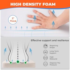 Chair Cushions for Dining Chairs, D-Shaped Seat Cushions with Removable Washable Cover and Ties, Chair Pads for Kitchen, Indoor Dining Room, Patio Chairs, 17'' x 16'', Set of 4, Beige - Image 5