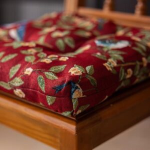 vctops Farmhouse Brid Print Chair Cushions with Ties U-Shaped Soft Comfortable Chair Pads Non Slip Seat Cushions for Indoor Dining Room and Kitchen Chairs (Red,16"x16") - Image 6