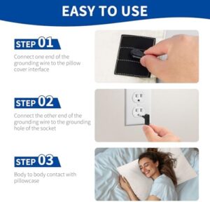Grounding Pillow Case,Earth Connected Pillowcase,Bedding.Improve Sleep,Reduce Pain.90% Organic Cotton, 10% Silver Fiber (White, 30 * 20.5inch) - Image 5
