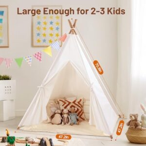 Kids Teepee Tent for Kids,Kids Play Tent for Girls & Boys, Gifts Playhouse for Kids Indoor Outdoor Games, Kids Toys House for Baby (Teepee Tent for Kids) - Image 8