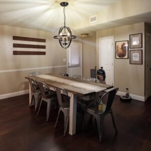 DLLT Vintage Pendant Hanging Light Fixtures, Flush Mount Ceiling Chandelier Lamp with Metal Spherical Shade for Kitchen, Dining Room, Living Room, Hallway, Entryway 3-Light, E12 Base-Matte Black - Image 9