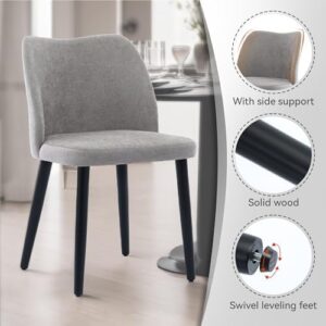 Dining Chairs Set of 2, Comfortable Dining Room Chairs, Modern Kitchen Chairs with Thick Cushions, Leveling Feet and Side Wing Support, Solid Wood Legs, Armless Dining Side Chairs - Image 4