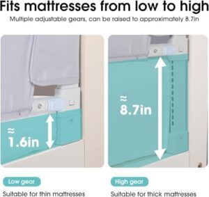 Baby Bed Rail Guard for Toddlers - 58.5" Toddler Bed Rails for Twin, Full, Queen, King Bunk Size Bed Swing Down Bedrail Extral Tall Child Safety Side Railing Guards for Kids - Image 5