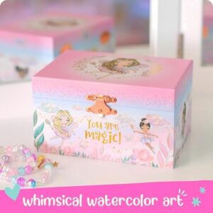 Giggle & Honey Musical Fairy Jewelry Box for Girls - Kids Music Box with Spinning Fairy and Mirror, Princess Birthday Gifts for Little Girls, Childrens Jewelry Boxes for Ages 3-10 - 6 x 4.7 x 3.5 in - Image 2