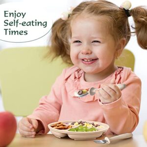 VITEVER 6 Pieces Toddler Utensils, Kids Silverware Set with Silicone Handle, Children Safe Spoons and Forks, 18/8 Stainless Steel, Food-grade Silicone - Dishwasher Safe - Image 6