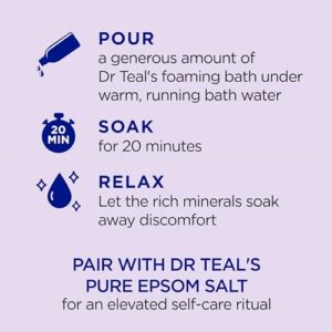 Dr Teal's Foaming Bath with Pure Epsom Salt, Soothe & Sleep with Lavender, 34 fl oz (Pack of 4) - Image 4